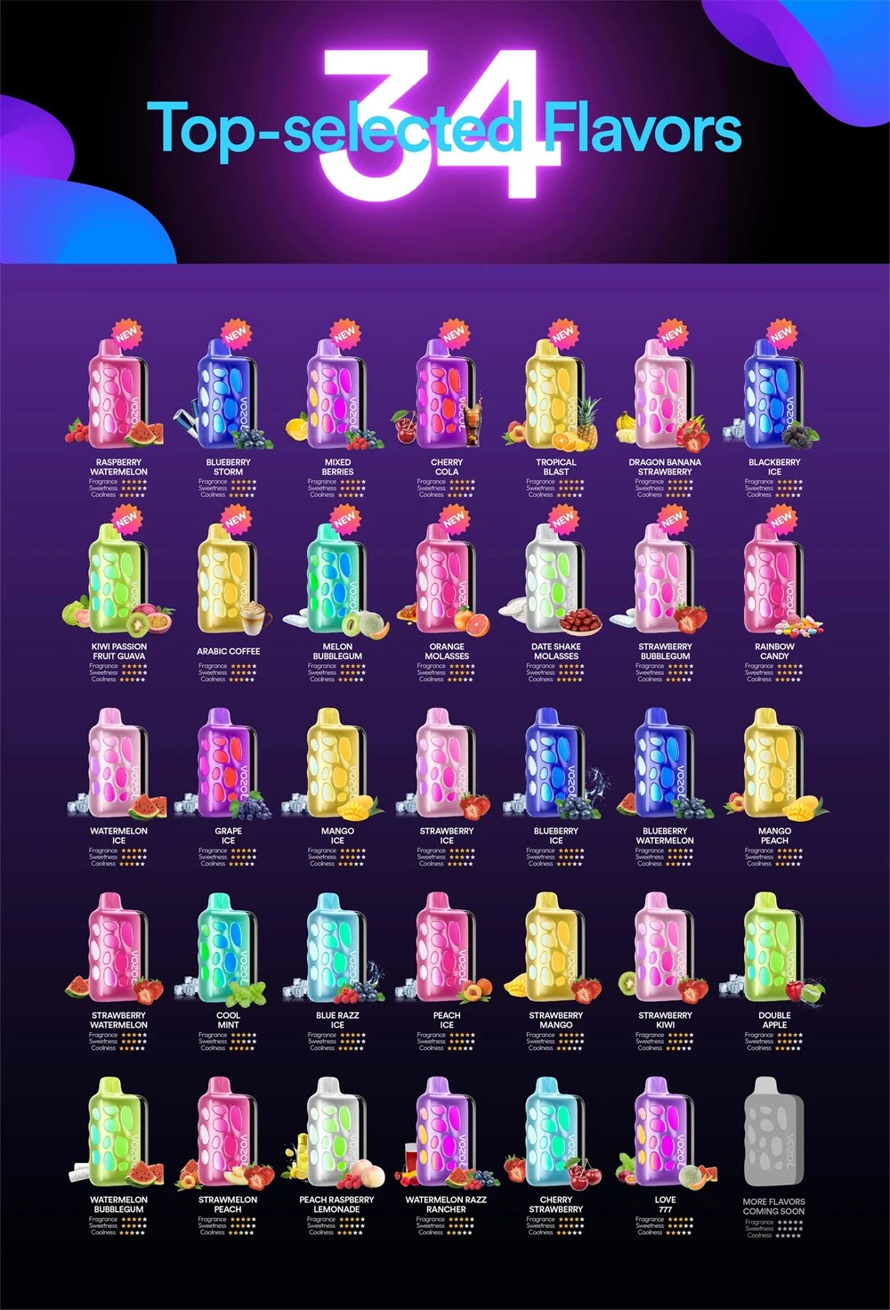 RAVE 40K flavors RAVE 40K flavors